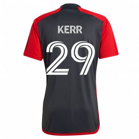Kandiny Niño Camiseta Deandre Kerr #29 Gris 1ª Equipación 2023/24 La Camisa Chile