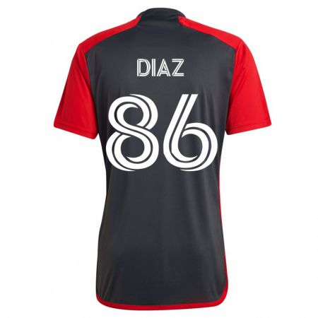 Kandiny Niño Camiseta Alec Díaz #86 Gris 1ª Equipación 2023/24 La Camisa Chile