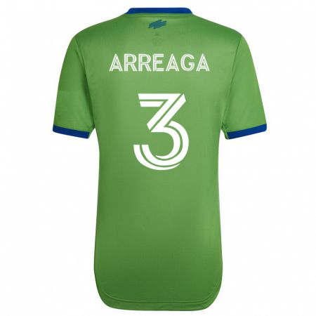 Kandiny Niño Camiseta Xavier Arreaga #3 Verde 1ª Equipación 2023/24 La Camisa Chile