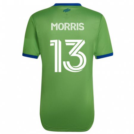 Kandiny Niño Camiseta Jordan Morris #13 Verde 1ª Equipación 2023/24 La Camisa Chile