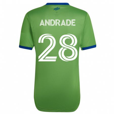 Kandiny Niño Camiseta Yeimar Gómez Andrade #28 Verde 1ª Equipación 2023/24 La Camisa Chile