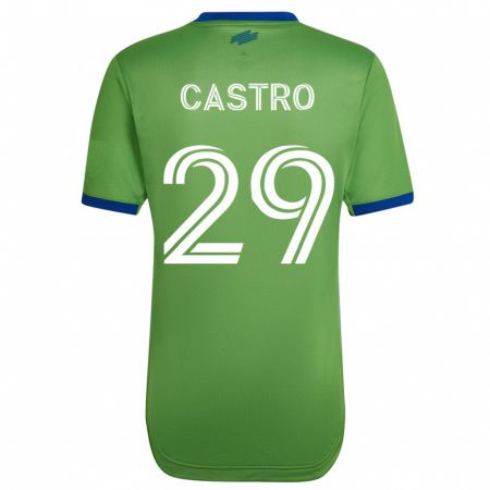 Kandiny Niño Camiseta Jacob Castro #29 Verde 1ª Equipación 2023/24 La Camisa Chile