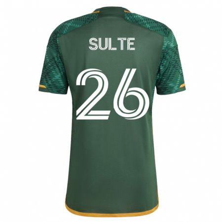 Kandiny Niño Camiseta Hunter Sulte #26 Verde 1ª Equipación 2023/24 La Camisa Chile