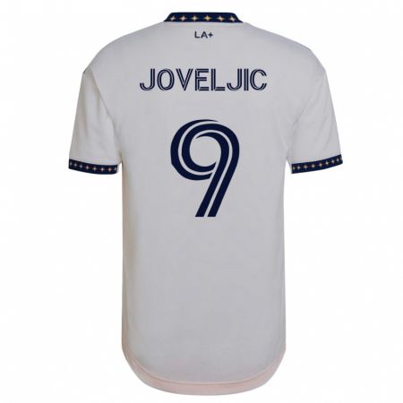 Kandiny Niño Camiseta Dejan Joveljic #9 Blanco 1ª Equipación 2023/24 La Camisa Chile