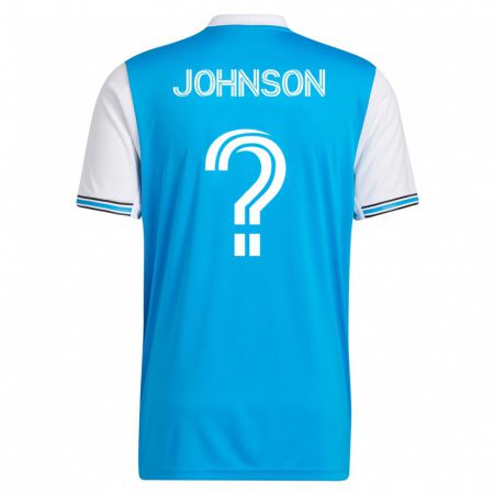 Kandiny Niño Camiseta Tate Johnson #0 Azul 1ª Equipación 2023/24 La Camisa Chile