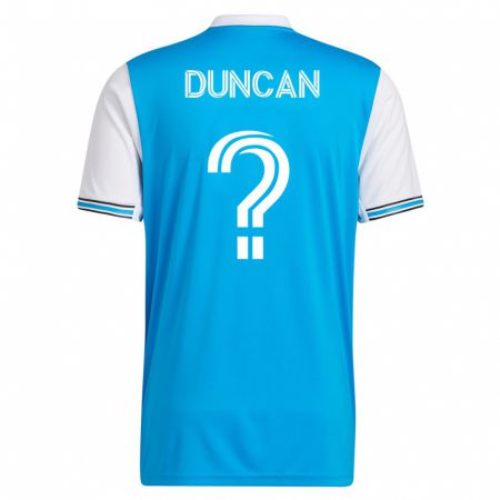 Kandiny Niño Camiseta Samuel Duncan #0 Azul 1ª Equipación 2023/24 La Camisa Chile