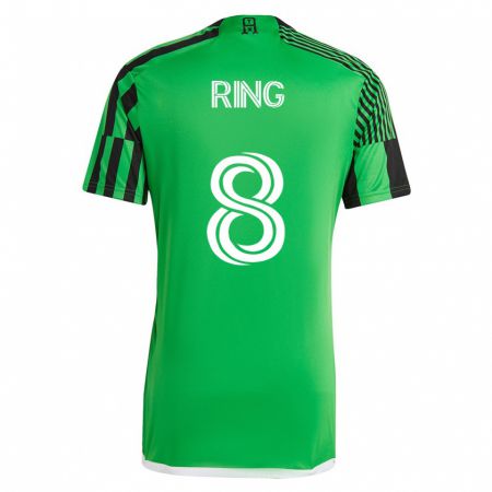Kandiny Niño Camiseta Alexander Ring #8 Verde Negro 1ª Equipación 2023/24 La Camisa Chile