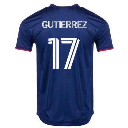 Kandiny Niño Camiseta Brian Gutiérrez #17 Armada 1ª Equipación 2023/24 La Camisa Chile