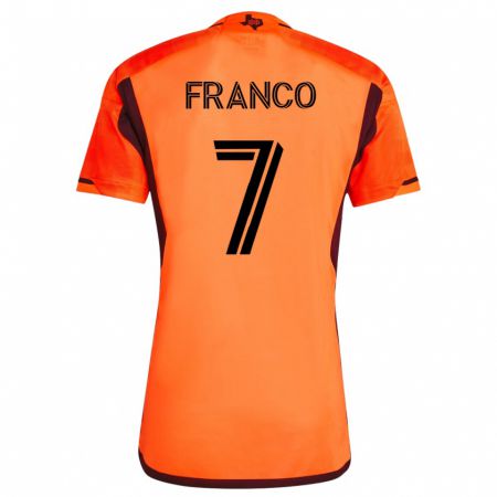 Kandiny Niño Camiseta Iván Franco #7 Naranja 1ª Equipación 2023/24 La Camisa Chile