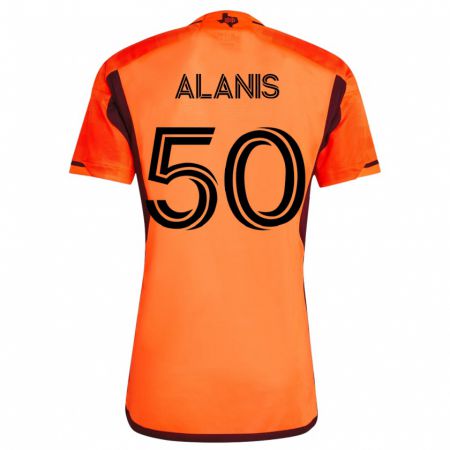 Kandiny Niño Camiseta Brian Alanis #50 Naranja 1ª Equipación 2023/24 La Camisa Chile