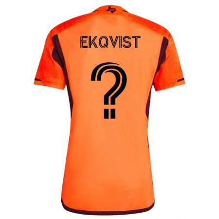 Kandiny Niño Camiseta Akseli Ekqvist #0 Naranja 1ª Equipación 2023/24 La Camisa Chile