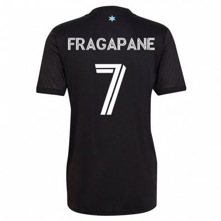 Kandiny Niño Camiseta Franco Fragapane #7 Negro 1ª Equipación 2023/24 La Camisa Chile