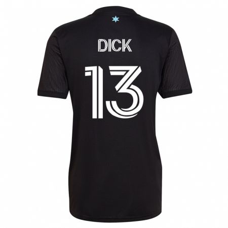 Kandiny Niño Camiseta Eric Dick #13 Negro 1ª Equipación 2023/24 La Camisa Chile