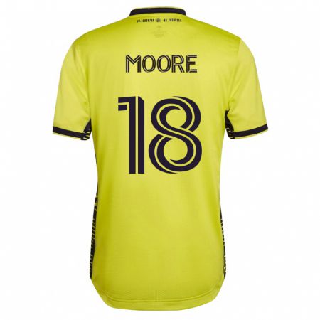 Kandiny Niño Camiseta Shaq Moore #18 Amarillo 1ª Equipación 2023/24 La Camisa Chile