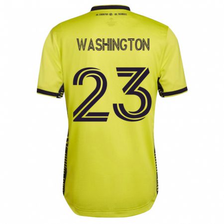 Kandiny Niño Camiseta Taylor Washington #23 Amarillo 1ª Equipación 2023/24 La Camisa Chile