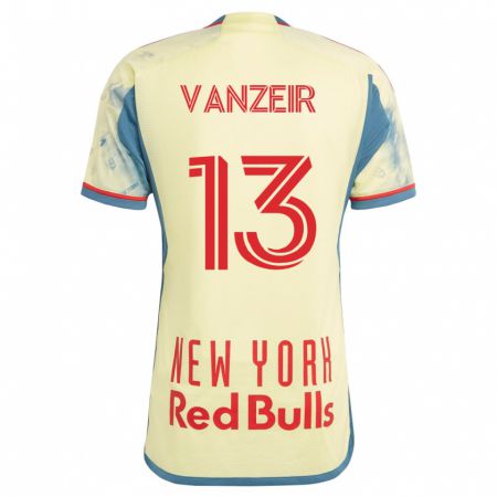 Kandiny Niño Camiseta Dante Vanzeir #13 Amarillo 1ª Equipación 2023/24 La Camisa Chile