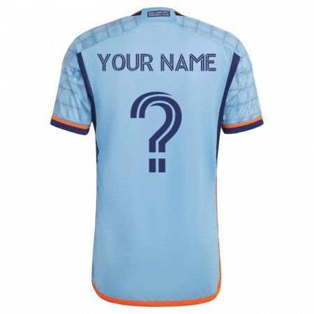 Kandiny Niño Camiseta Su Nombre #0 Azul 1ª Equipación 2023/24 La Camisa Chile