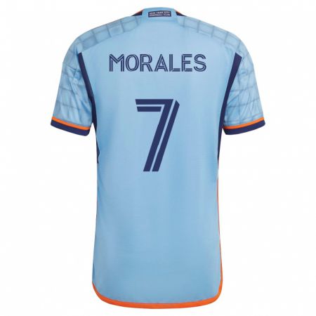 Kandiny Niño Camiseta Alfredo Morales #7 Azul 1ª Equipación 2023/24 La Camisa Chile