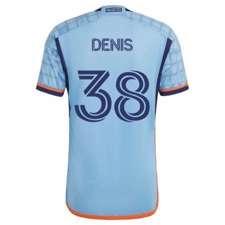 Kandiny Niño Camiseta John Denis #38 Azul 1ª Equipación 2023/24 La Camisa Chile