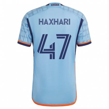 Kandiny Niño Camiseta Klevis Haxhari #47 Azul 1ª Equipación 2023/24 La Camisa Chile