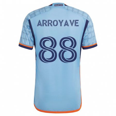 Kandiny Niño Camiseta Jacob Arroyave #88 Azul 1ª Equipación 2023/24 La Camisa Chile