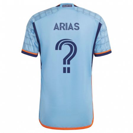 Kandiny Niño Camiseta Cristopher Arias #0 Azul 1ª Equipación 2023/24 La Camisa Chile