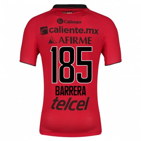Kandiny Niño Camiseta Geonathan Barrera #185 Rojo 1ª Equipación 2023/24 La Camisa Chile