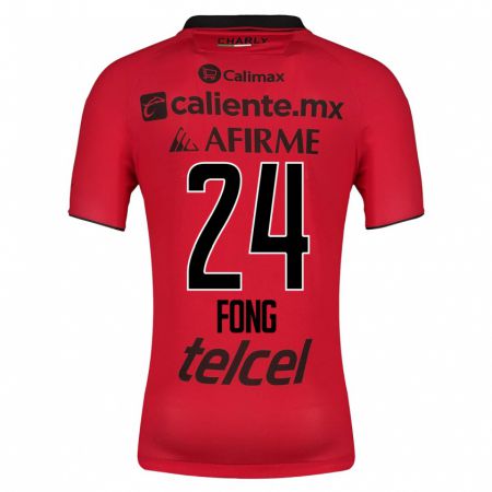 Kandiny Niño Camiseta Michel Fong #24 Rojo 1ª Equipación 2023/24 La Camisa Chile