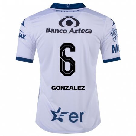 Kandiny Niño Camiseta Pablo González #6 Blanco 1ª Equipación 2023/24 La Camisa Chile