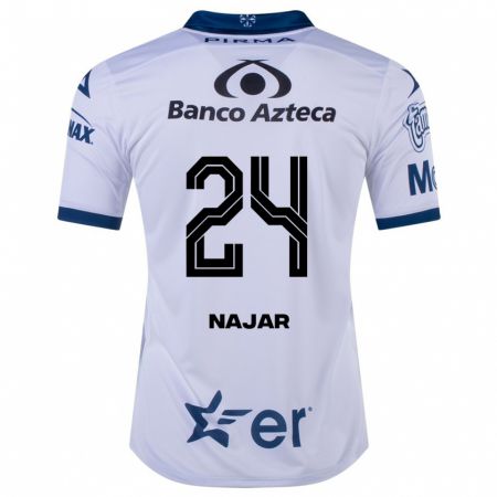 Kandiny Niño Camiseta Ivonne Najar #24 Blanco 1ª Equipación 2023/24 La Camisa Chile