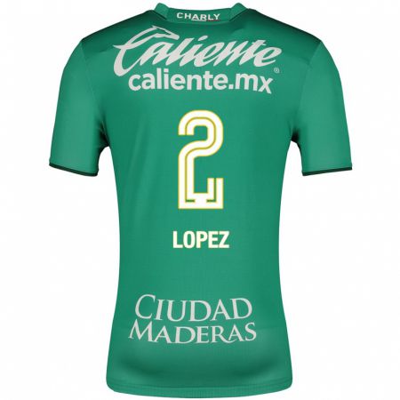 Kandiny Niño Camiseta Vanessa López #2 Verde 1ª Equipación 2023/24 La Camisa Chile