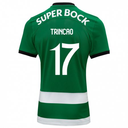 Kandiny Niño Camiseta Trincão #17 Verde 1ª Equipación 2023/24 La Camisa Chile