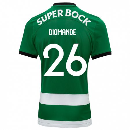 Kandiny Niño Camiseta Ousmane Diomande #26 Verde 1ª Equipación 2023/24 La Camisa Chile