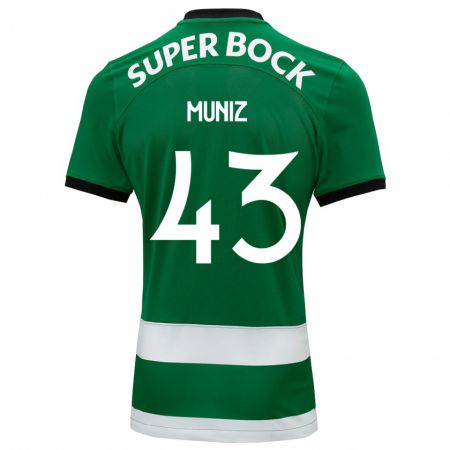 Kandiny Niño Camiseta João Muniz #43 Verde 1ª Equipación 2023/24 La Camisa Chile