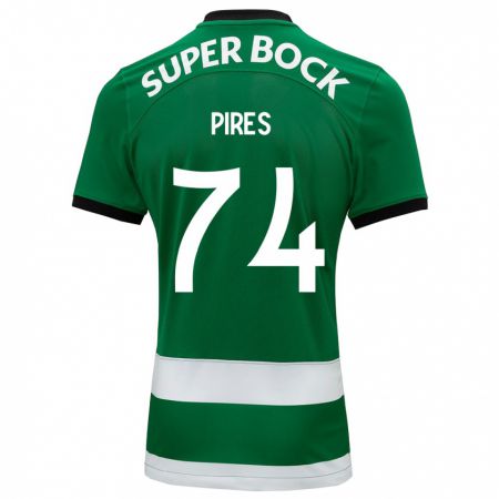 Kandiny Niño Camiseta Guilherme Pires #74 Verde 1ª Equipación 2023/24 La Camisa Chile