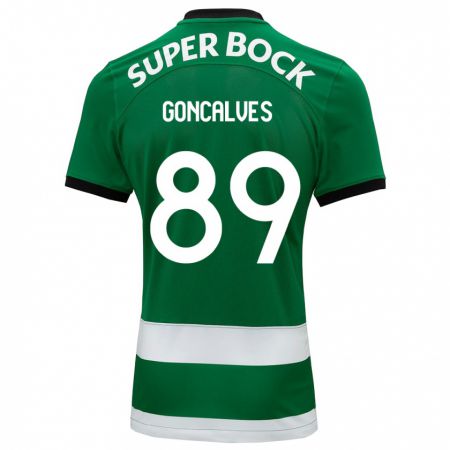 Kandiny Niño Camiseta André Gonçalves #89 Verde 1ª Equipación 2023/24 La Camisa Chile