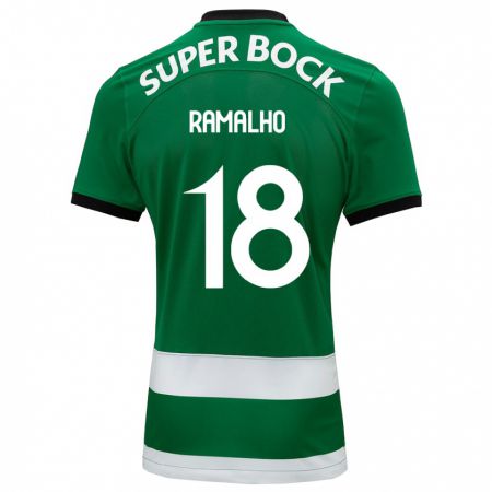 Kandiny Niño Camiseta Inês Filipa Ramalho Gonçalves #18 Verde 1ª Equipación 2023/24 La Camisa Chile