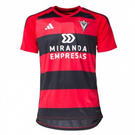 Kandiny Niño Camiseta Gabri Martínez #7 Negro Rojo 1ª Equipación 2023/24 La Camisa Chile