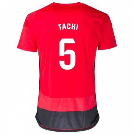 Kandiny Niño Camiseta Tachi #5 Negro Rojo 1ª Equipación 2023/24 La Camisa Chile