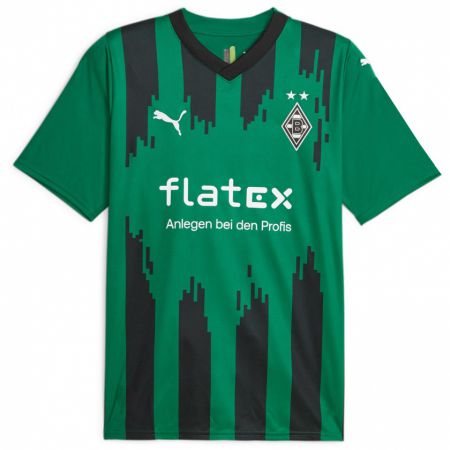 Kandiny Niño Camiseta Florian Neuhaus #10 Verde Negro 2ª Equipación 2023/24 La Camisa Chile