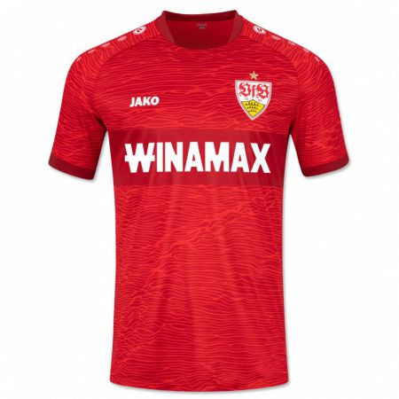 Kandiny Niño Camiseta Diar Rexhepi #0 Rojo 2ª Equipación 2023/24 La Camisa Chile