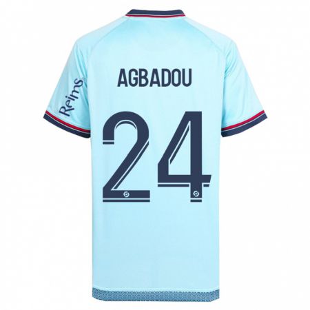 Kandiny Niño Camiseta Emmanuel Agbadou #24 Cielo Azul 2ª Equipación 2023/24 La Camisa Chile
