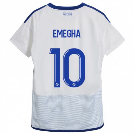 Kandiny Niño Camiseta Emanuel Emegha #10 Blanco 2ª Equipación 2023/24 La Camisa Chile