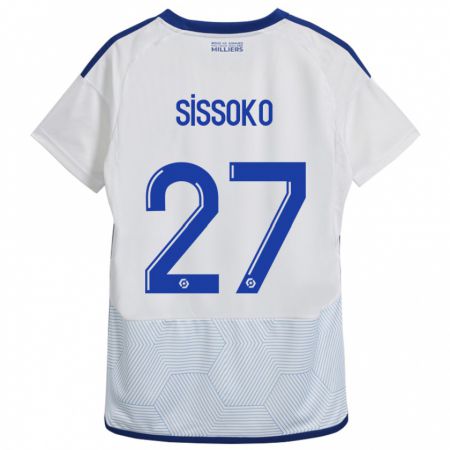 Kandiny Niño Camiseta Ibrahima Sissoko #27 Blanco 2ª Equipación 2023/24 La Camisa Chile