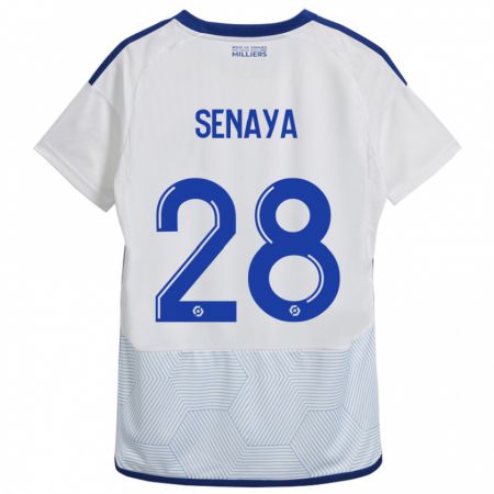 Kandiny Niño Camiseta Marvin Senaya #28 Blanco 2ª Equipación 2023/24 La Camisa Chile