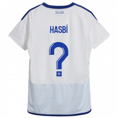 Kandiny Niño Camiseta Walid Hasbi #0 Blanco 2ª Equipación 2023/24 La Camisa Chile