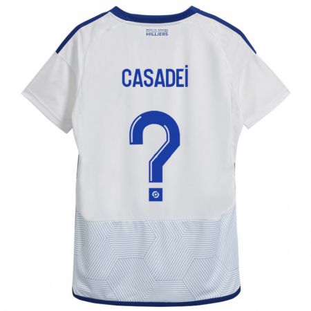 Kandiny Niño Camiseta Alexis Casadei #0 Blanco 2ª Equipación 2023/24 La Camisa Chile