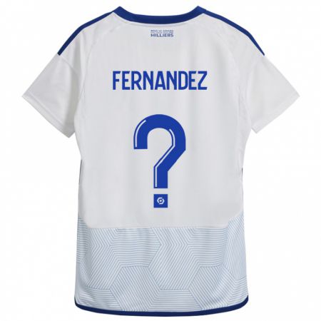 Kandiny Niño Camiseta Elies Araar Fernandez #0 Blanco 2ª Equipación 2023/24 La Camisa Chile