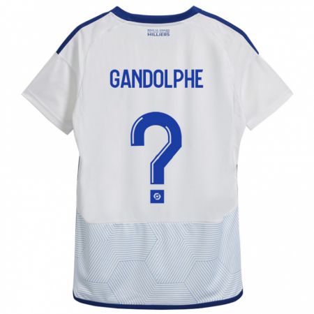 Kandiny Niño Camiseta Adrien Gandolphe #0 Blanco 2ª Equipación 2023/24 La Camisa Chile