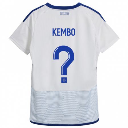 Kandiny Niño Camiseta Driss Kembo #0 Blanco 2ª Equipación 2023/24 La Camisa Chile